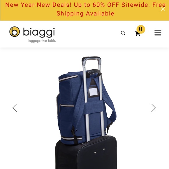 Biaggi Zipsak travel backpack blue like new - Picture 8 of 9